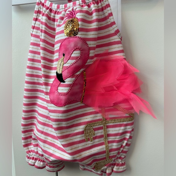 Mud Pie Flamingo Bubble (Size 0-6 Months) - Picture 2 of 5